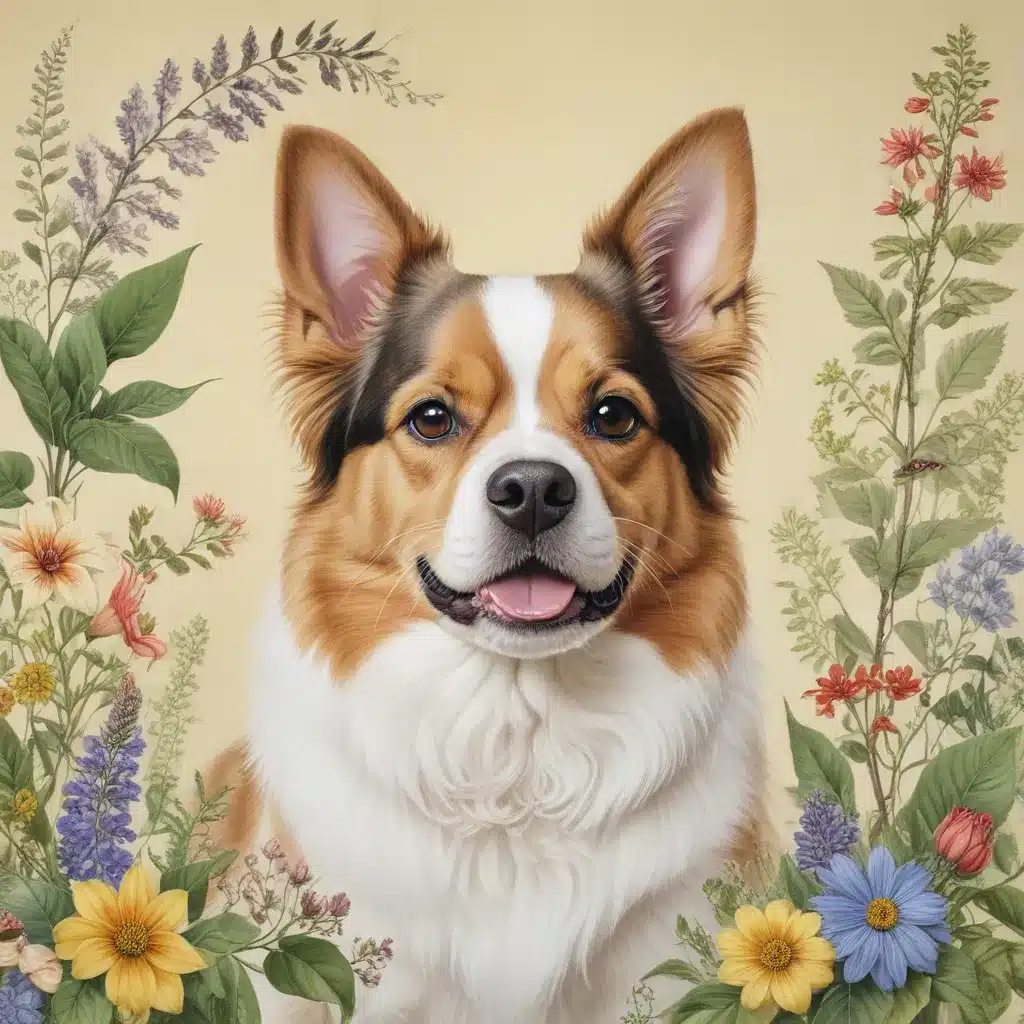 Botanical Enchantment for Pet Portraits Exploring the Art of Drawing