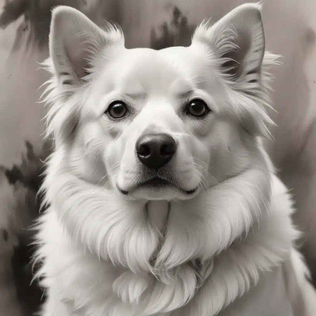 Ink Wash Wonders: Capturing the Essence of Monochromatic Pet Portrait Mastery
