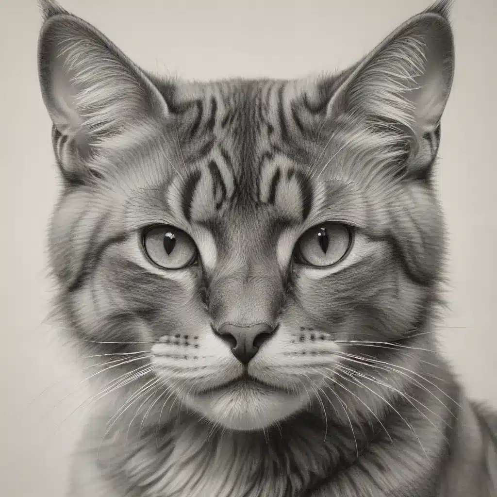 Graphite Grandeur: Elevating Feline Drawings with Depth