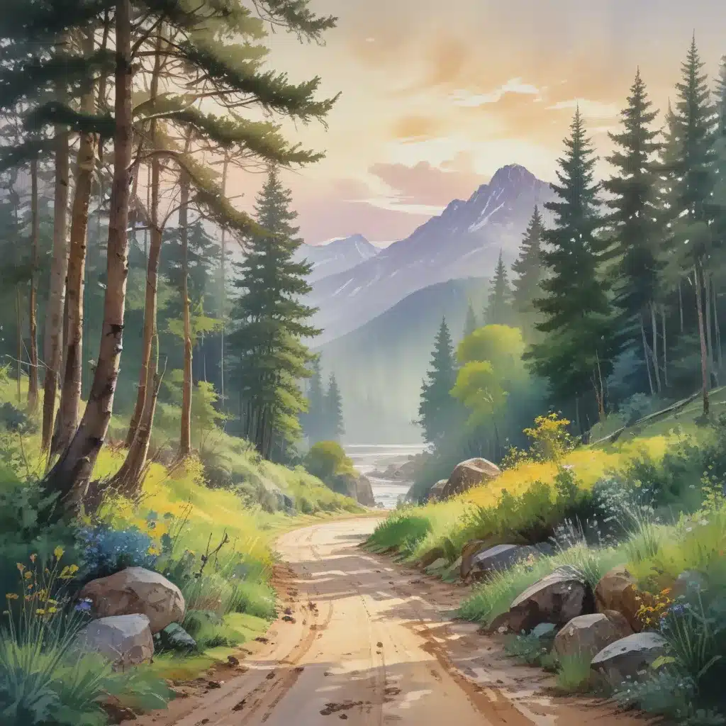 Kinetic Compositions: Mastering the Art of Depicting Movement in Luminous Watercolour Landscapes