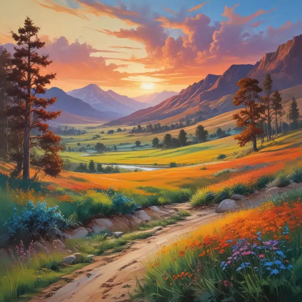 Kinetic Compositions: Mastering the Art of Depicting Movement in Vibrant Acrylic Landscape Paintings
