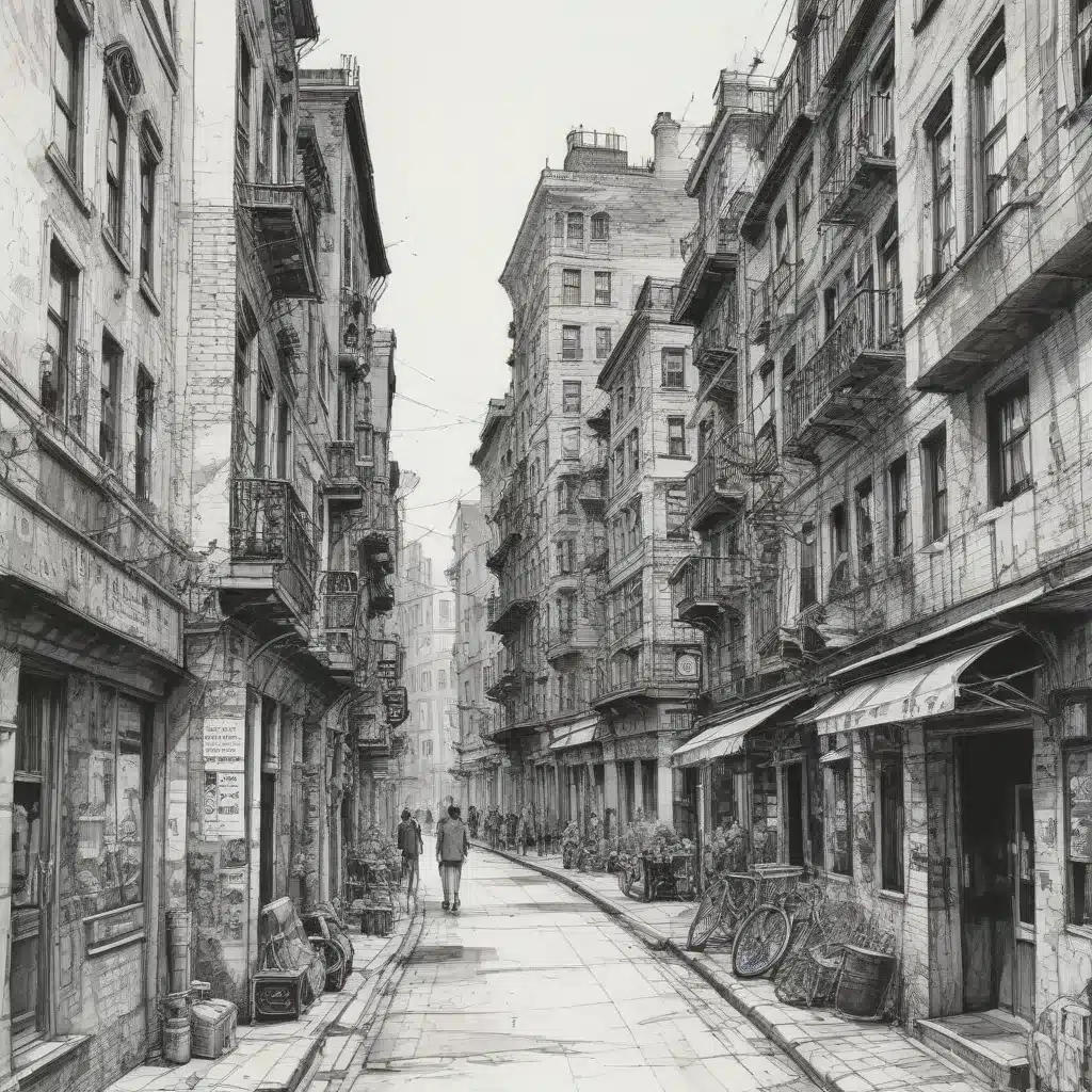 Unconventional Perspectives: Innovative Approaches to Urban Sketch Composition in Expressive Pen and Ink