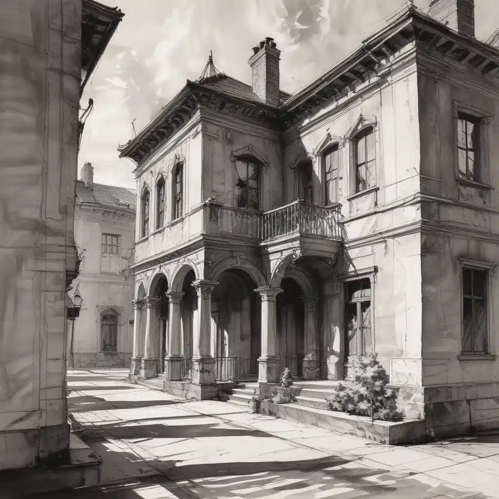 Architectural Sketching: Innovative Strategies for Conveying Dramatic Shadows in Expressive Ink Wash Drawings