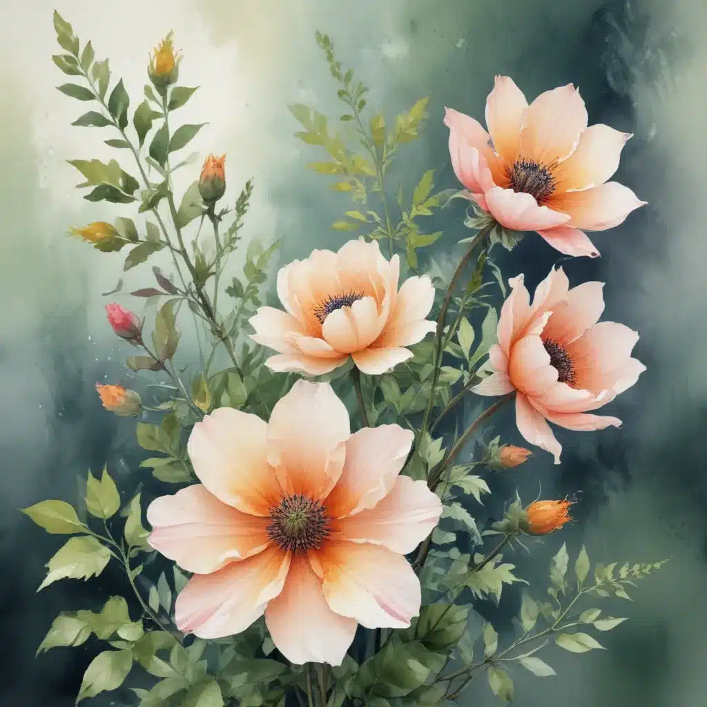 Emotive Botanicals: Balancing Realism and Abstraction in Delicate Floral Watercolour Paintings