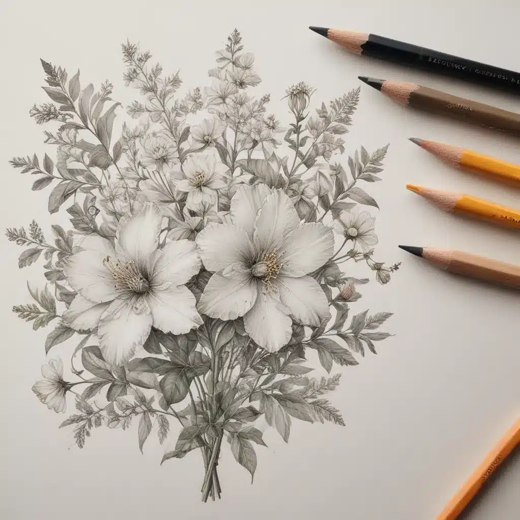 Emotive Botanicals: Balancing Realism and Personal Expression in Delicate Floral Pencil Illustration Masterpieces