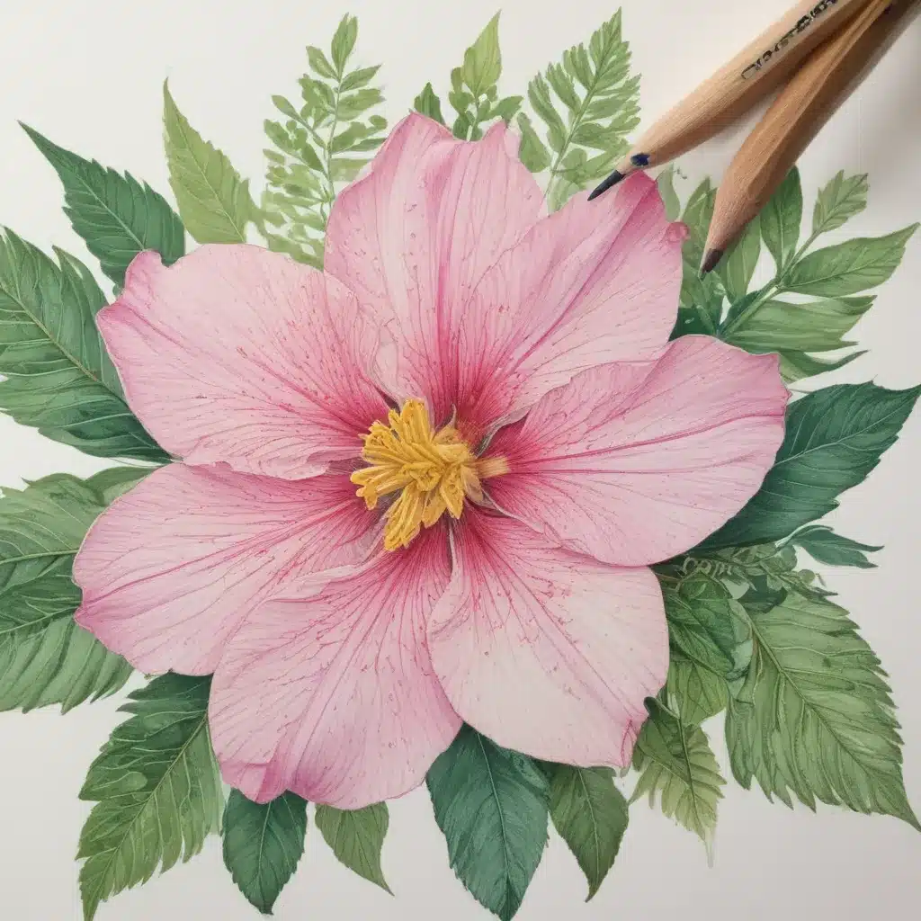 Expressive Botanicals: Balancing Realism and Abstraction in Delicate Floral Coloured Pencil Illustrations