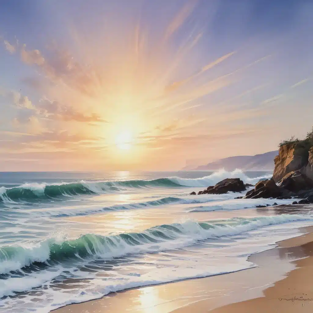 Kinetic Compositions: Mastering the Art of Depicting Movement in Luminous Watercolour Seascapes