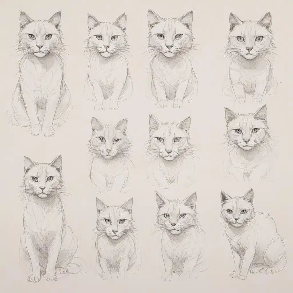 Exploring Gestural Lines for Energetic, Flowing, and Characterful Feline Sketches