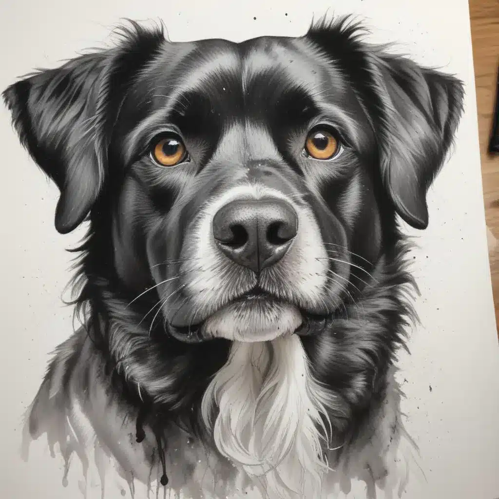 Exploring the Versatility of Ink for Spontaneous and Fluid Pet Portrait Drawings