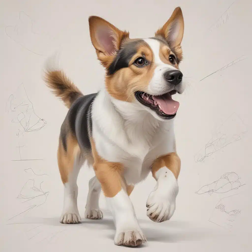 Puppy Power: Bringing Energetic Canines to Life through Dynamic Drawings