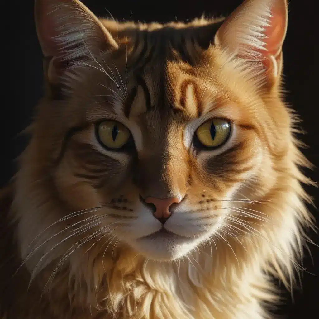 Exploring the Interplay of Light and Shadow in Captivating Feline Art