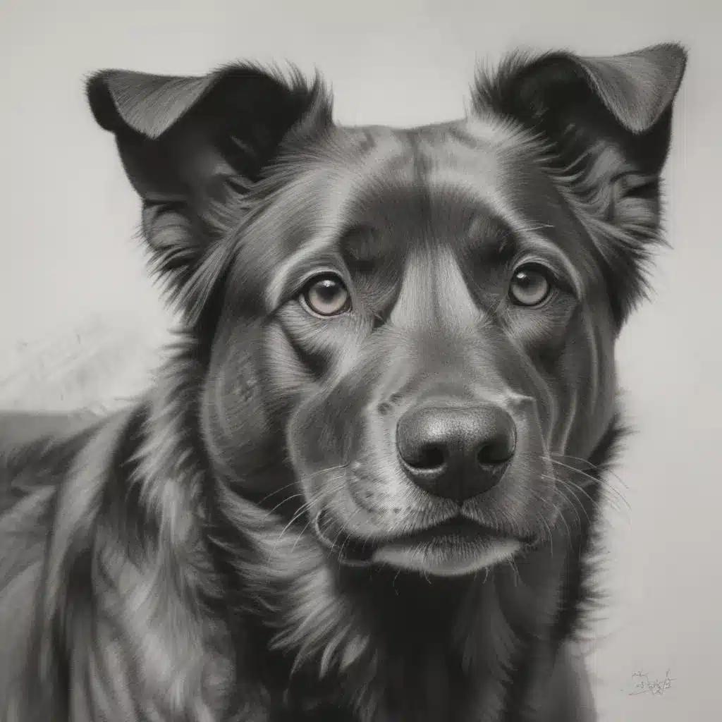 Expressive Charcoal Sketching: Capturing the Essence of the Canine Form