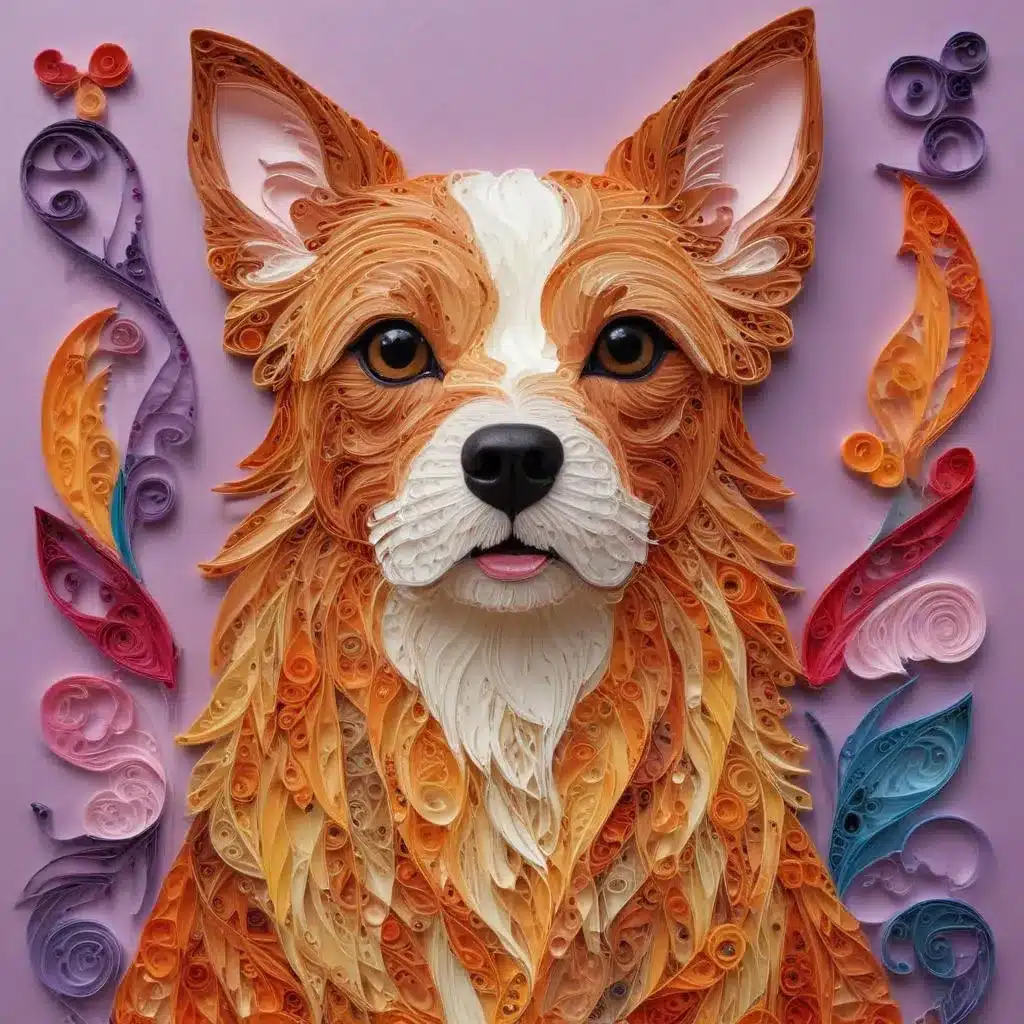 Innovative Quilling Artistry: Crafting Intricate Designs for Captivating Pet Art